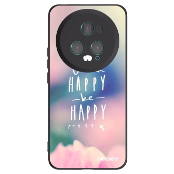Picasee silikonski črni ovitek za Honor Magic5 Pro - Think happy be happy