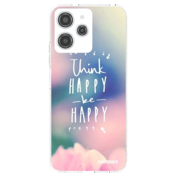 Picasee silikonski prozorni ovitek za Xiaomi Redmi 12 4G - Think happy be happy