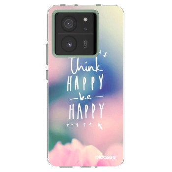 Picasee silikonski prozorni ovitek za Xiaomi 13T Pro - Think happy be happy