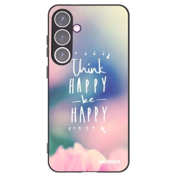 Picasee silikonski črni ovitek za Samsung Galaxy S24+ S926B 5G - Think happy be happy