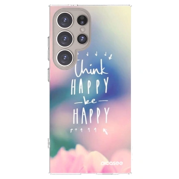 Picasee silikonski prozorni ovitek za Samsung Galaxy S24 Ultra S928B 5G - Think happy be happy