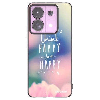 Picasee silikonski črni ovitek za Xiaomi Redmi Note 13 Pro 5G - Think happy be happy