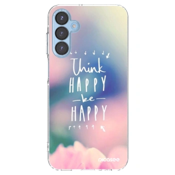 Picasee silikonski prozorni ovitek za Samsung Galaxy A15 A156B 5G - Think happy be happy