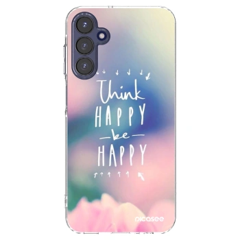 Picasee silikonski prozorni ovitek za Samsung Galaxy A15 A155F 4G - Think happy be happy
