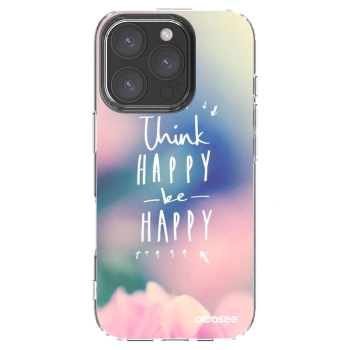 Picasee silikonski prozorni ovitek za Apple iPhone 16 Pro - Think happy be happy