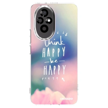 Picasee silikonski prozorni ovitek za Honor 200 Pro 5G - Think happy be happy