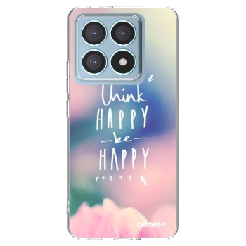 Picasee silikonski prozorni ovitek za Xiaomi 14T Pro - Think happy be happy