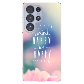 Picasee silikonski prozorni ovitek za Samsung Galaxy S25 Ultra 5G - Think happy be happy