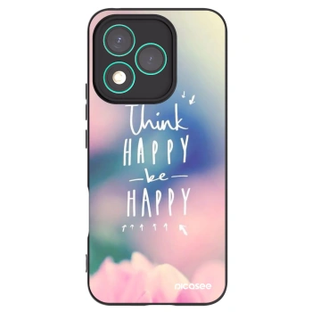 Picasee silikonski črni ovitek za Honor 400 Lite 5G - Think happy be happy