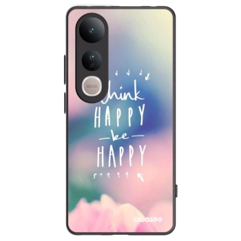 Picasee silikonski črni ovitek za Vivo V50 Lite 5G - Think happy be happy