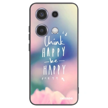 Picasee silikonski črni ovitek za Xiaomi Redmi Note 14S - Think happy be happy
