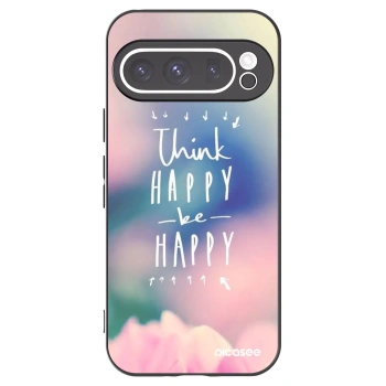 Picasee silikonski črni ovitek za Google Pixel 9 Pro XL - Think happy be happy