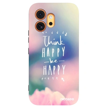 Picasee silikonski črni ovitek za Honor 600 - Think happy be happy