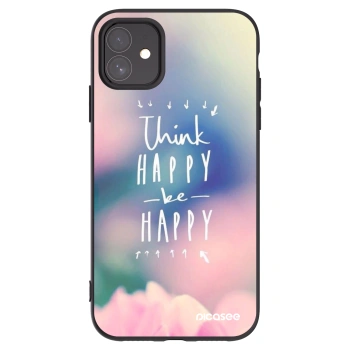 Picasee silikonski črni ovitek za Apple iPhone 11 - Think happy be happy