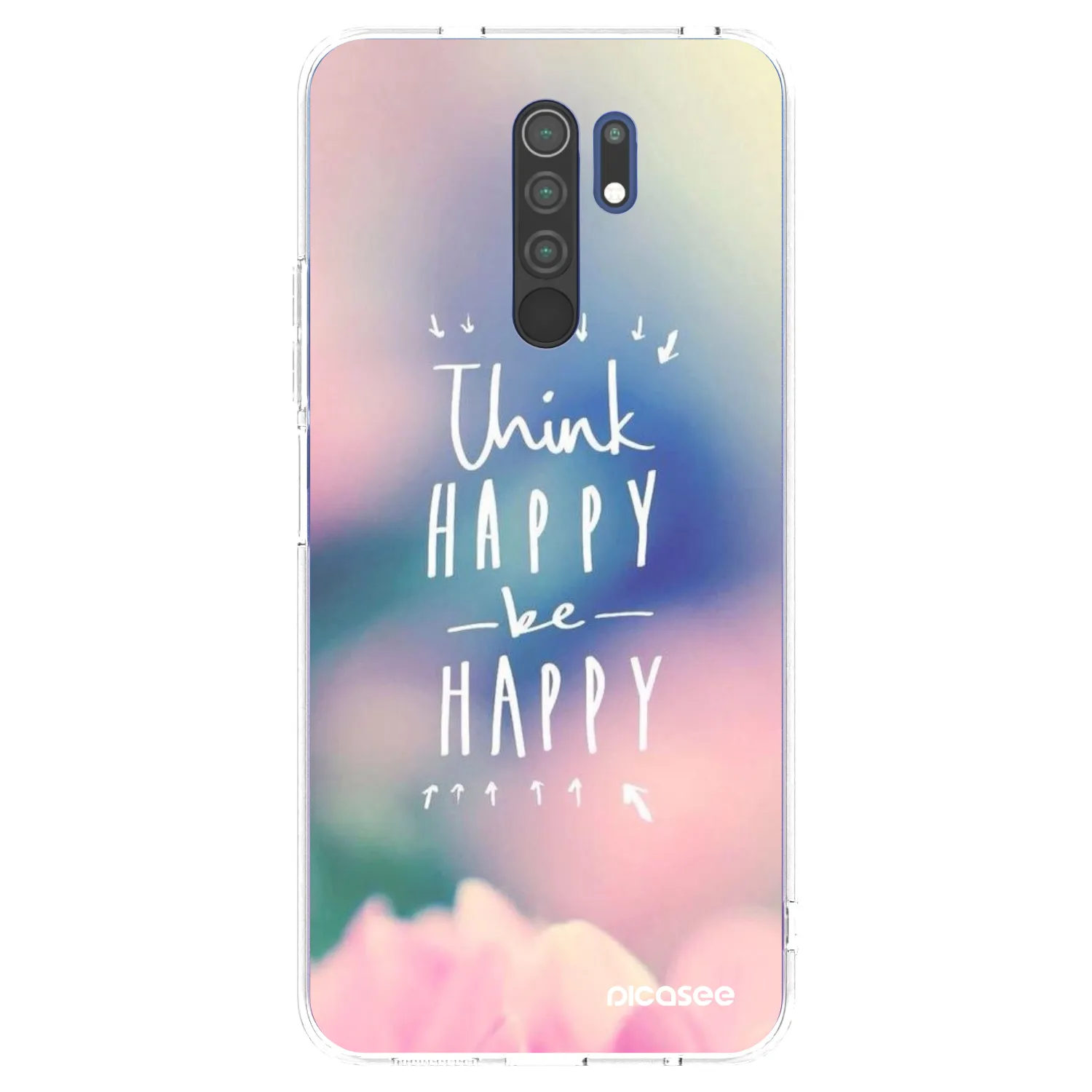 Picasee silikonski prozorni ovitek za Xiaomi Redmi 9 - Think happy be happy