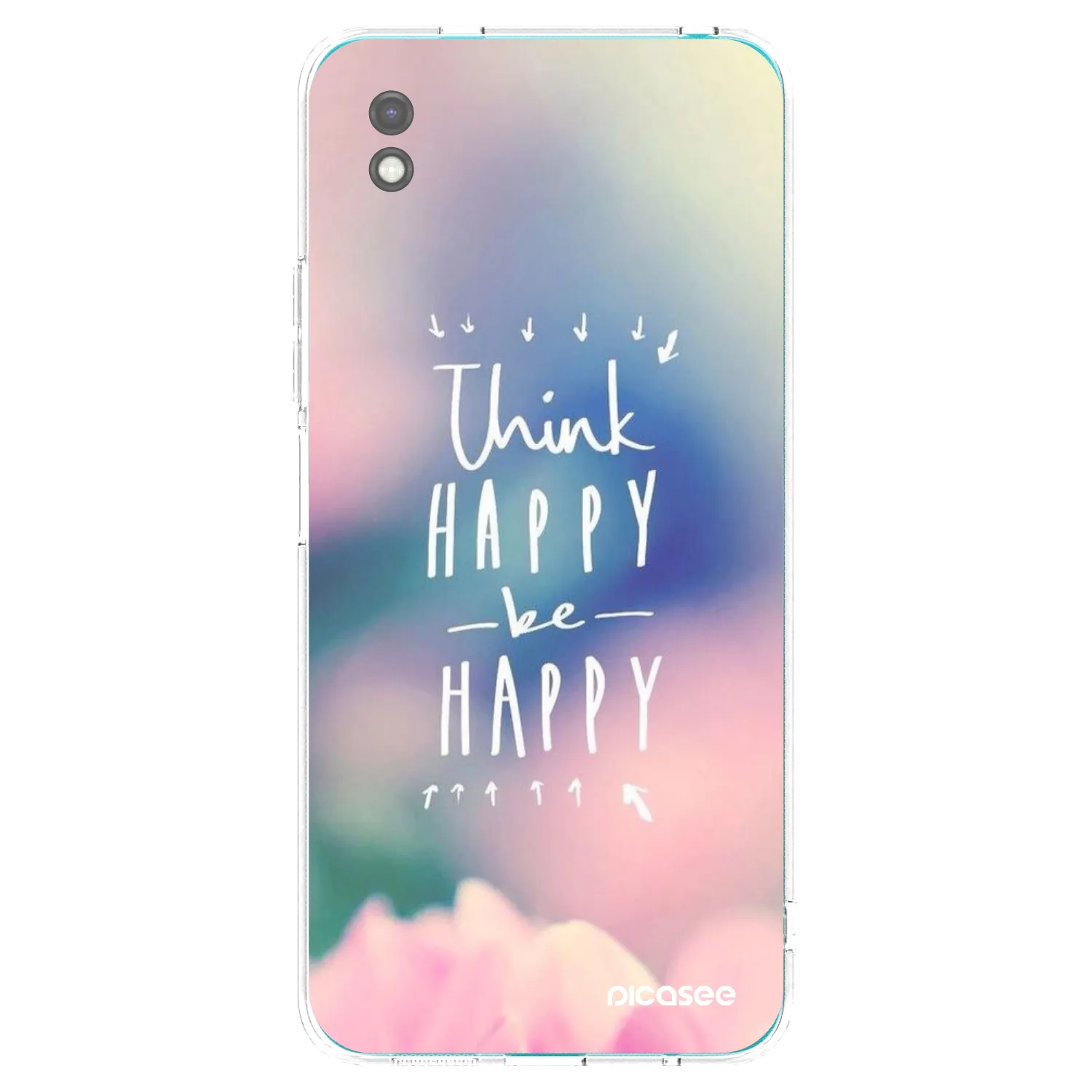 Picasee silikonski črni ovitek za Xiaomi Redmi 9A - Think happy be happy