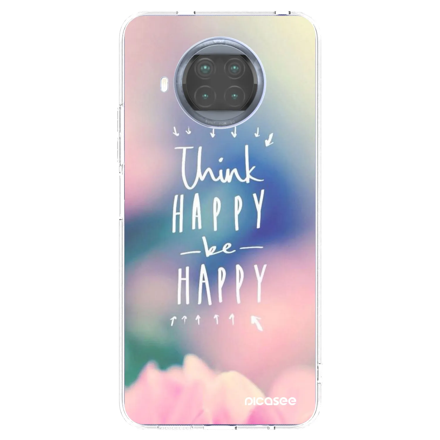 Picasee silikonski prozorni ovitek za Xiaomi Mi 10T Lite - Think happy be happy