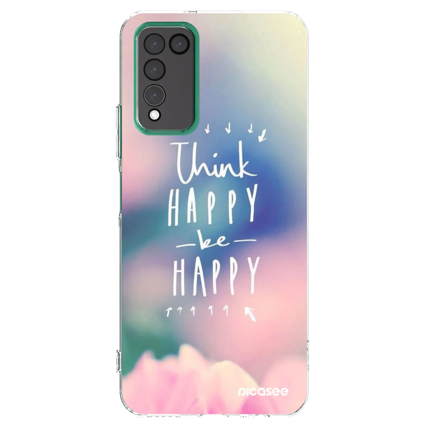 Picasee silikonski prozorni ovitek za Honor 10X Lite - Think happy be happy