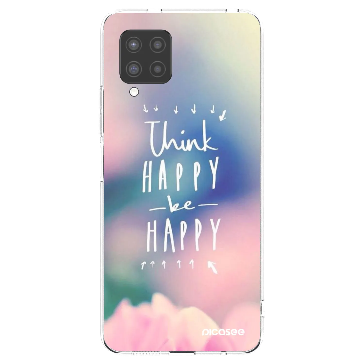 Picasee silikonski prozorni ovitek za Samsung Galaxy A42 A426B - Think happy be happy