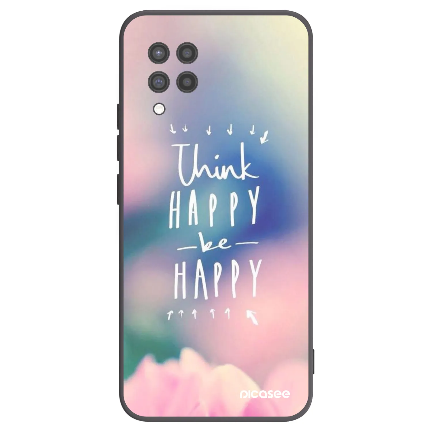 Picasee silikonski črni ovitek za Samsung Galaxy A42 A426B - Think happy be happy