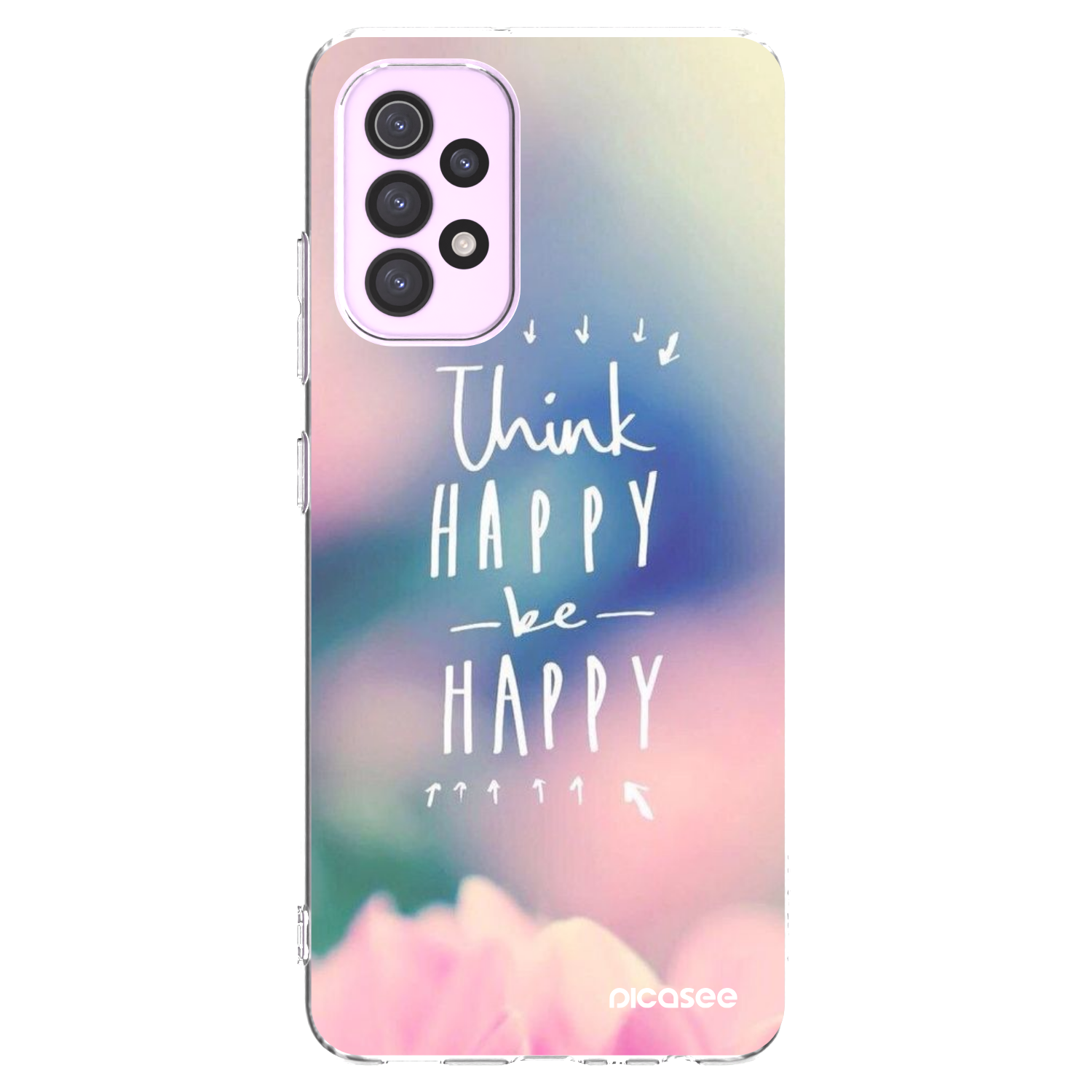 Picasee silikonski prozorni ovitek za Samsung Galaxy A32 5G A326B - Think happy be happy