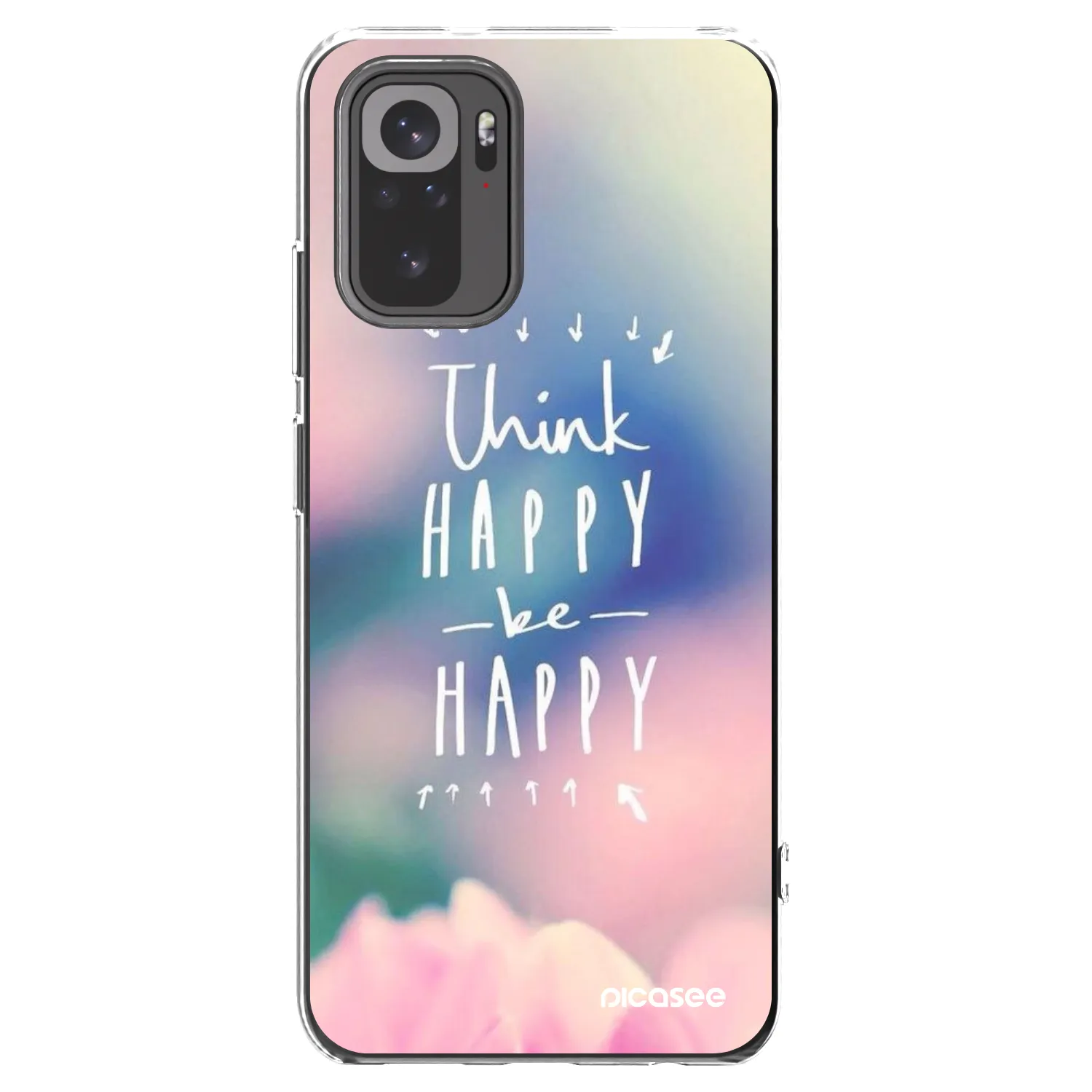 Picasee silikonski prozorni ovitek za Xiaomi Redmi Note 10S - Think happy be happy