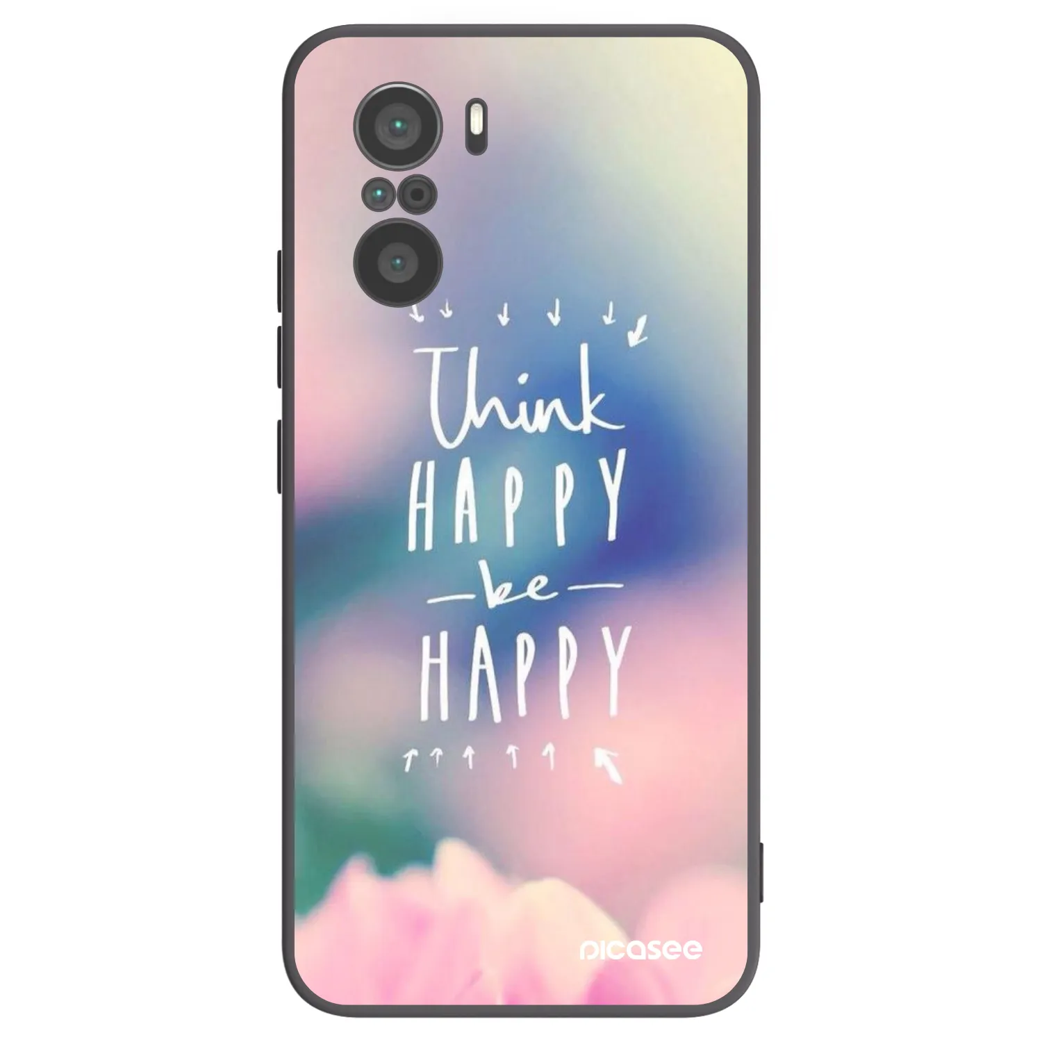 Picasee silikonski črni ovitek za Xiaomi Poco F3 - Think happy be happy