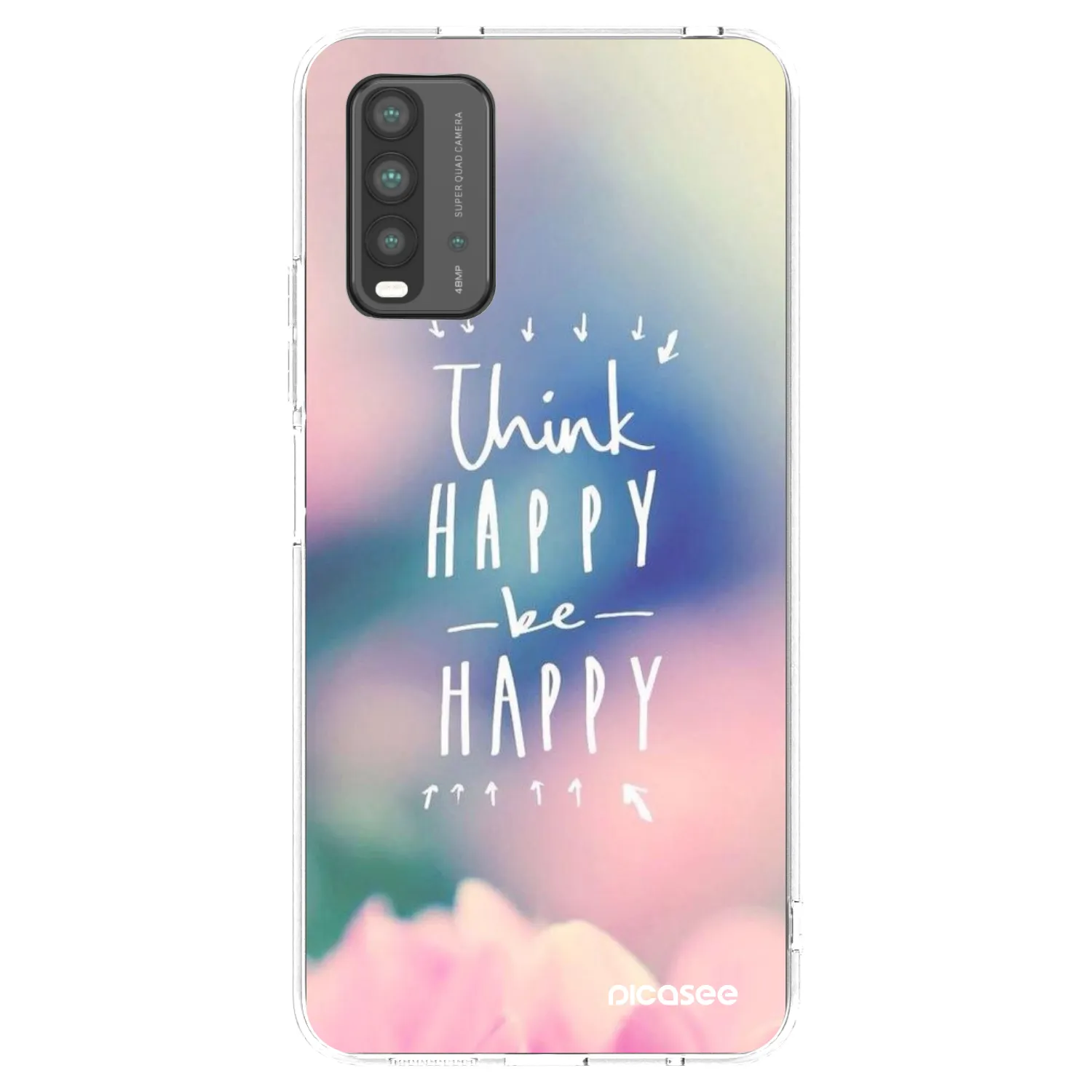 Picasee silikonski črni ovitek za Xiaomi Redmi 9T - Think happy be happy