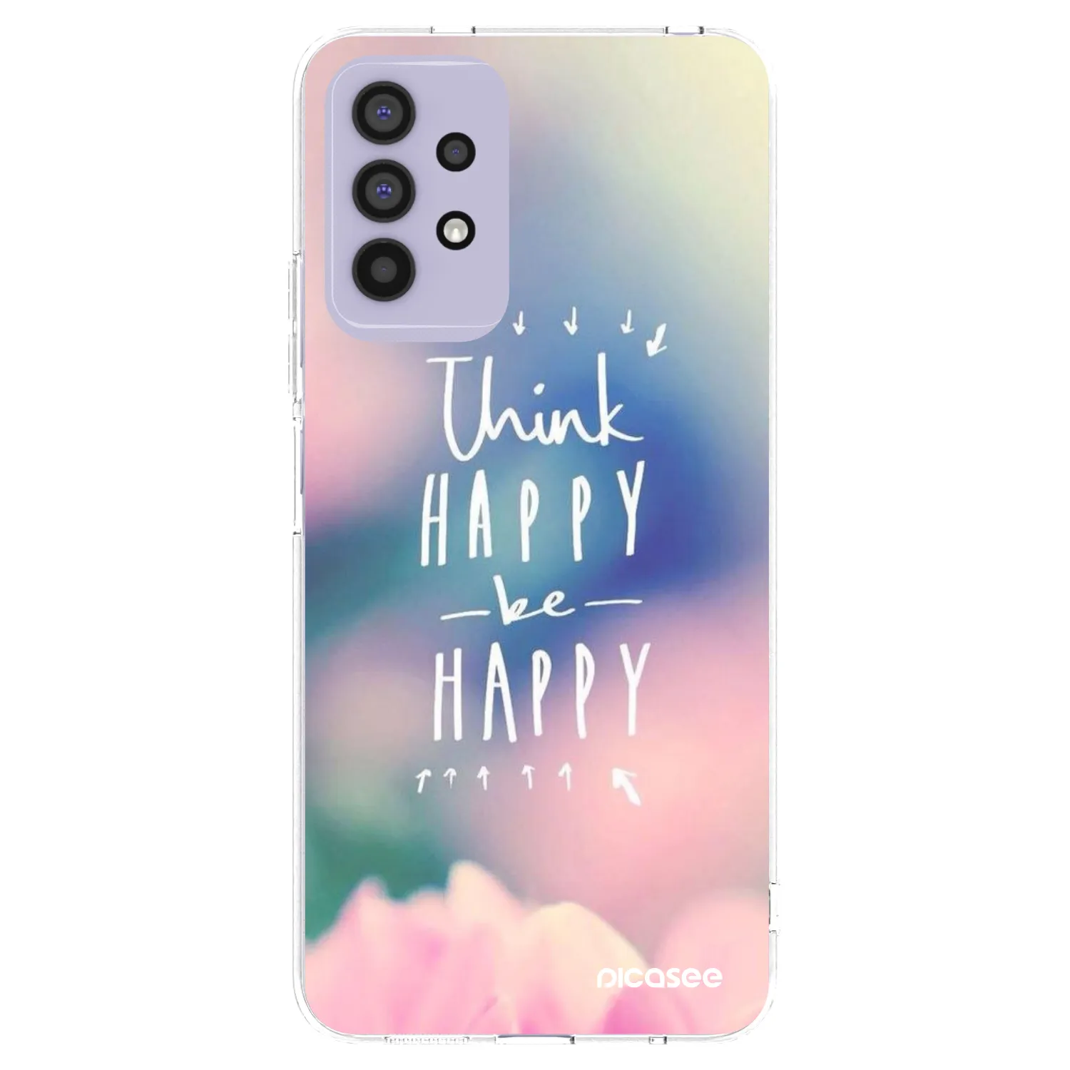 Picasee silikonski prozorni ovitek za Samsung Galaxy A32 4G SM-A325F - Think happy be happy