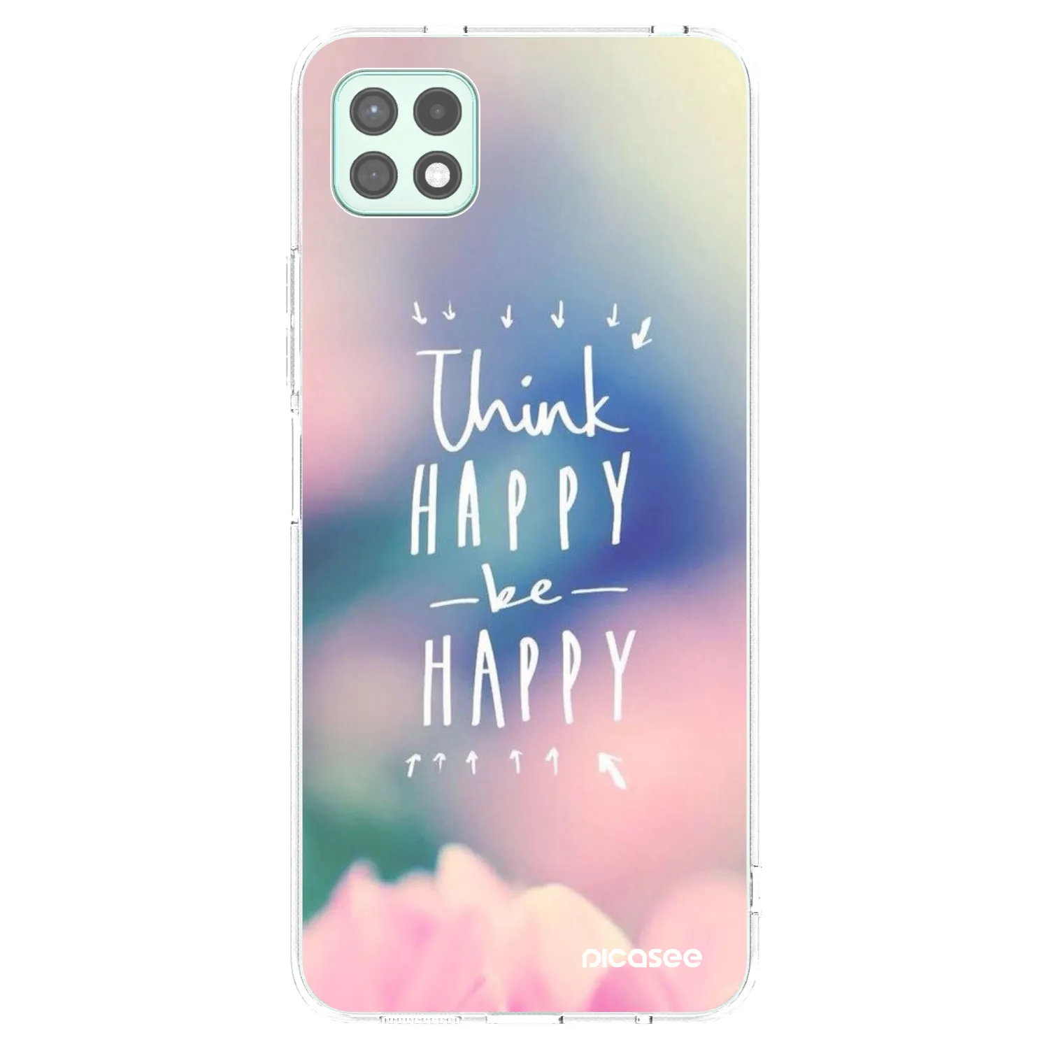 Picasee silikonski prozorni ovitek za Samsung Galaxy A22 A226B 5G - Think happy be happy