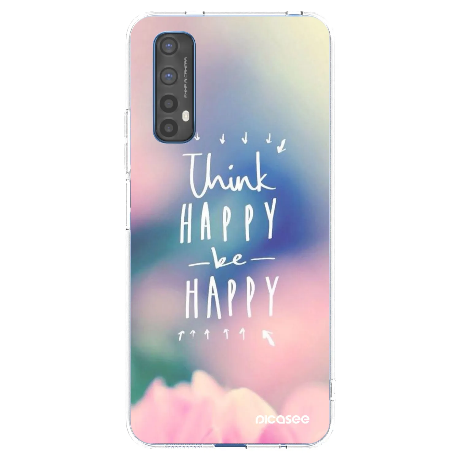 Picasee silikonski prozorni ovitek za Realme 7 - Think happy be happy