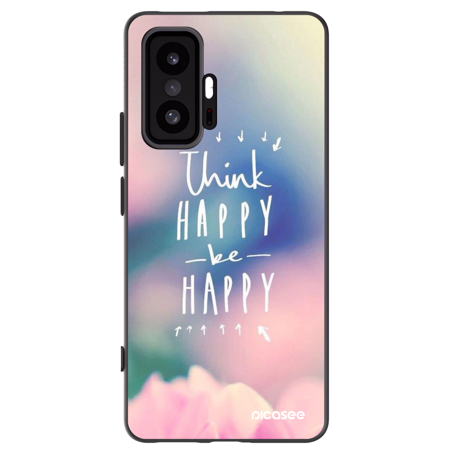 Picasee silikonski črni ovitek za Xiaomi 11T Pro - Think happy be happy
