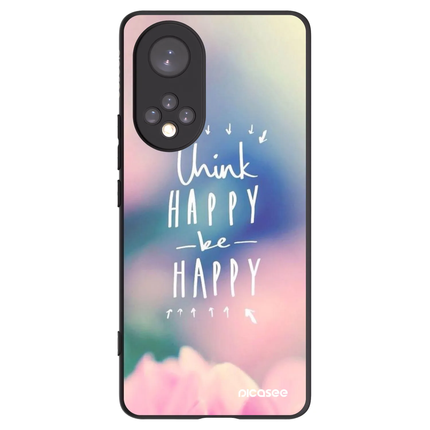 Picasee silikonski črni ovitek za Huawei Nova 9 - Think happy be happy