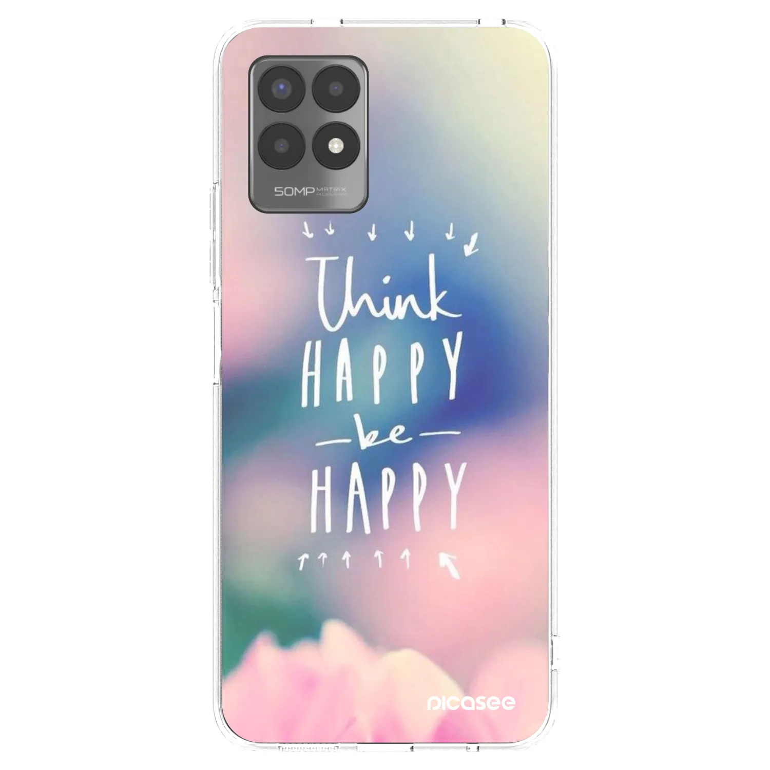 Picasee silikonski prozorni ovitek za Realme 8i - Think happy be happy