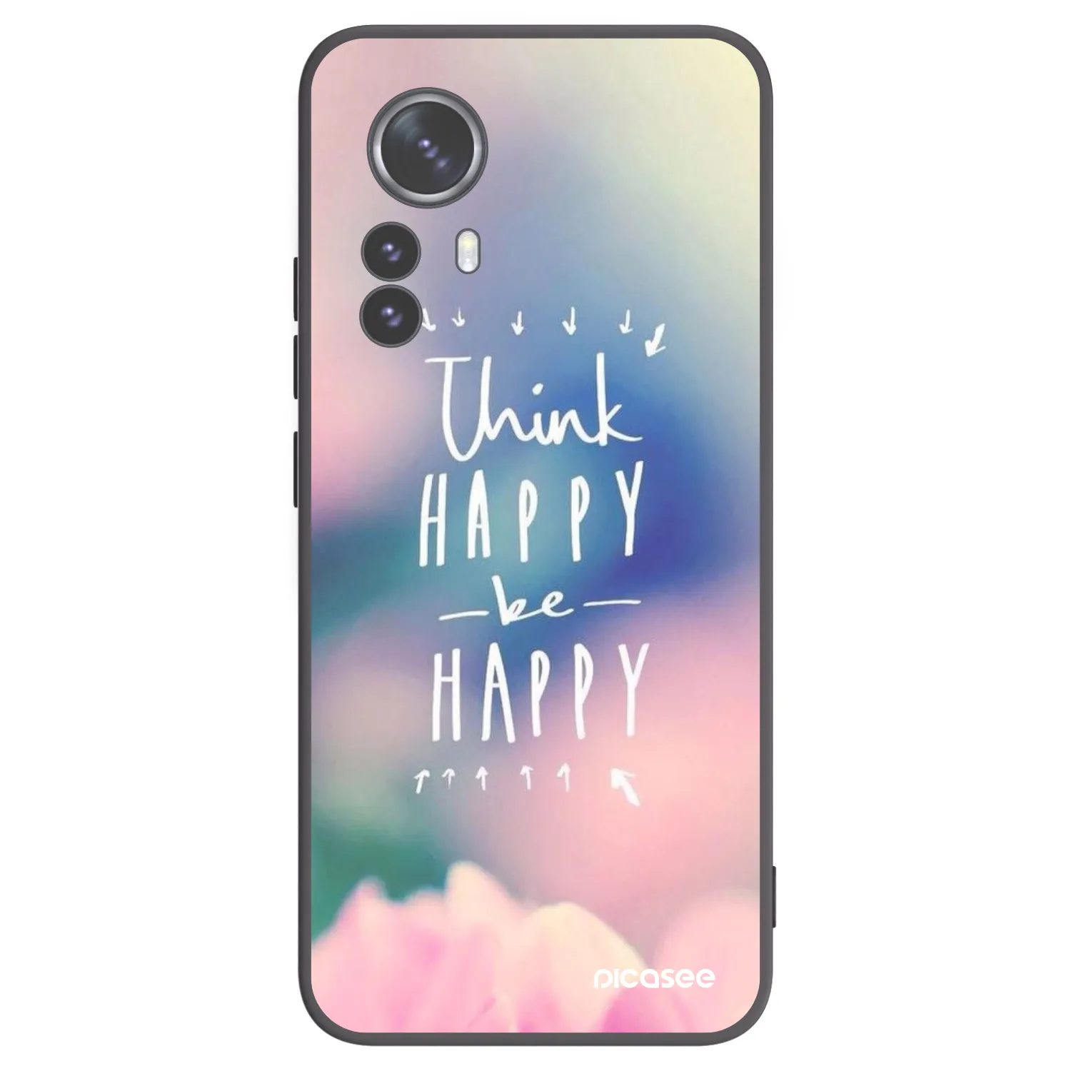 Picasee silikonski črni ovitek za Xiaomi 12 Pro - Think happy be happy