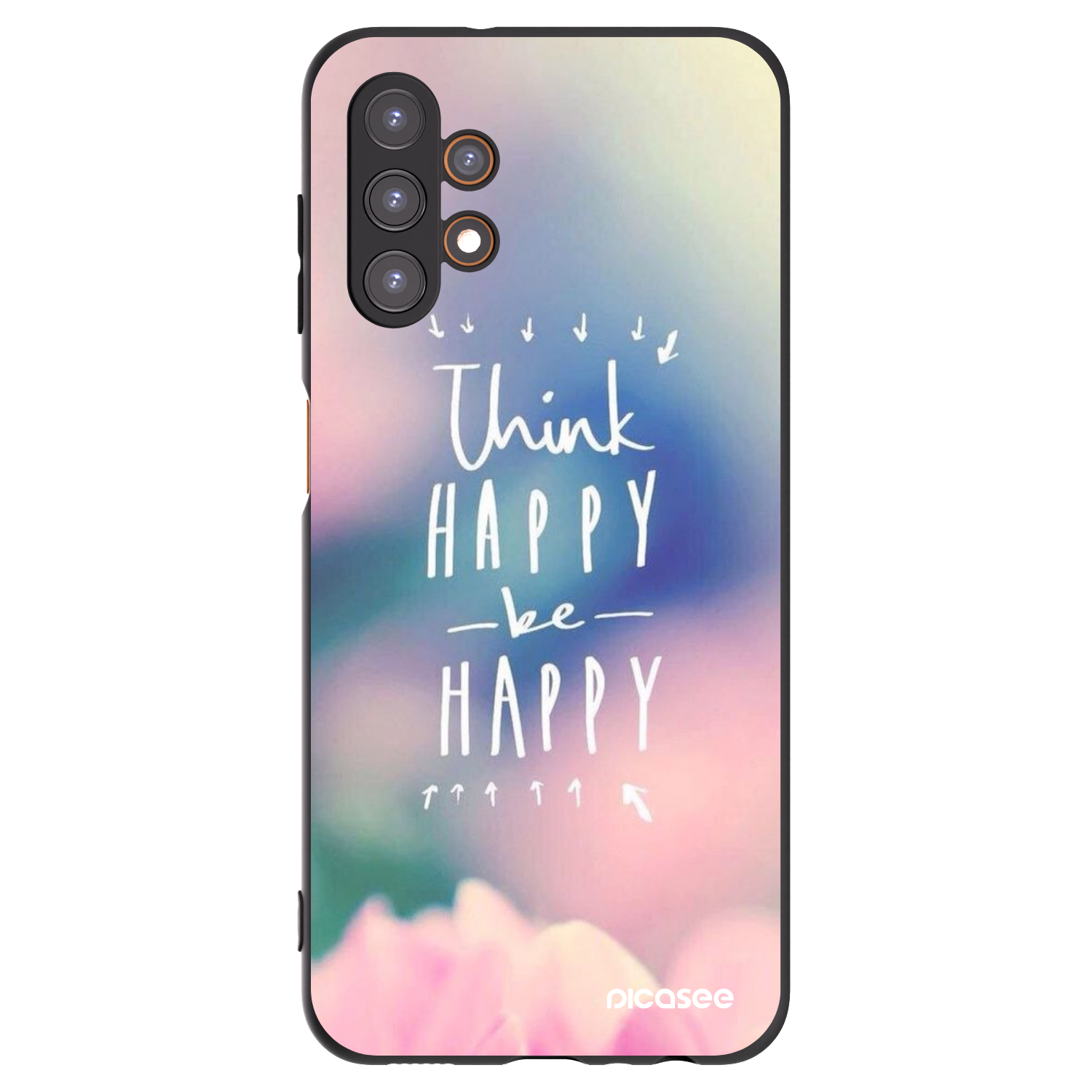 Picasee silikonski črni ovitek za Samsung Galaxy A13 4G A135 - Think happy be happy