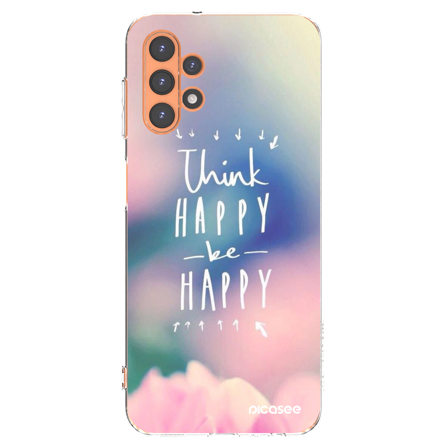 Picasee silikonski prozorni ovitek za Samsung Galaxy A13 4G A135 - Think happy be happy
