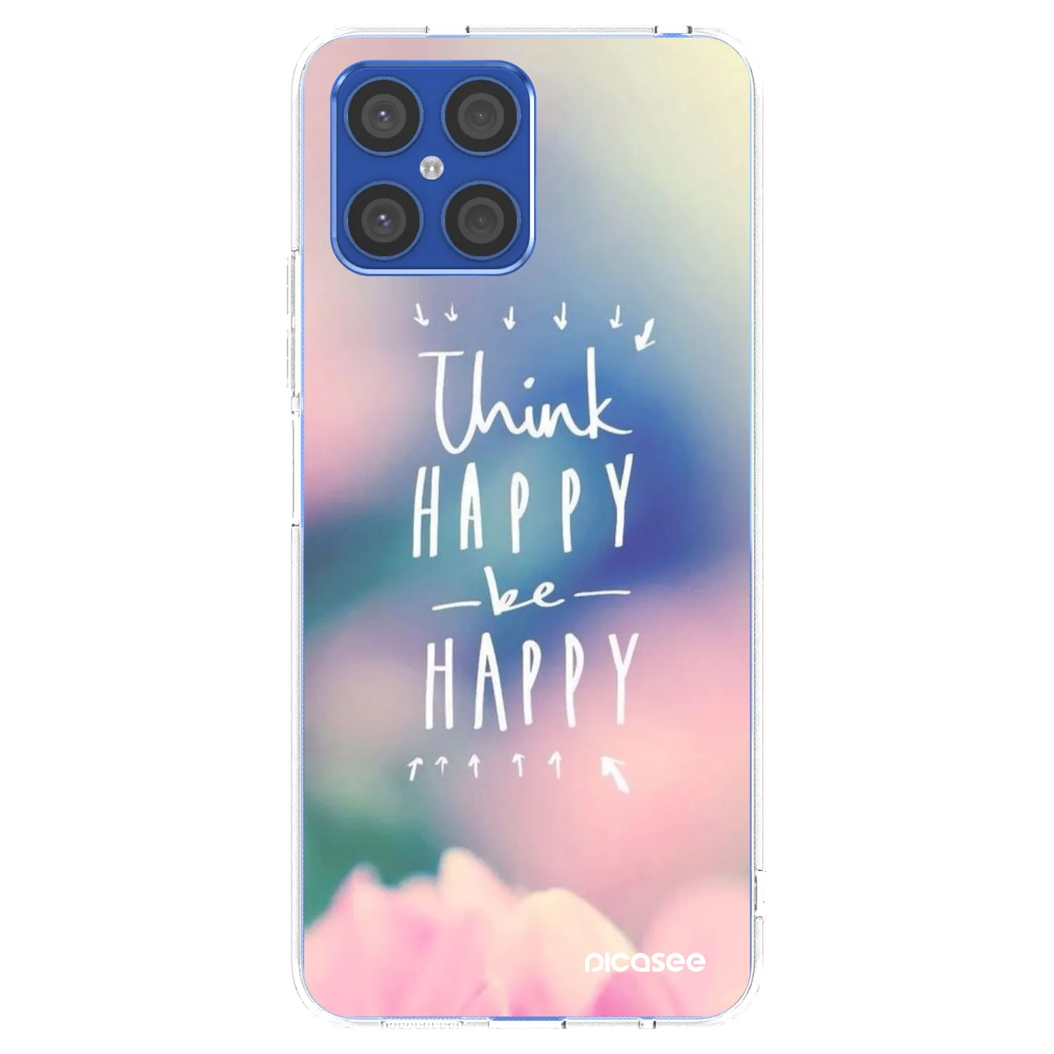 Picasee silikonski prozorni ovitek za Honor X8 4G - Think happy be happy