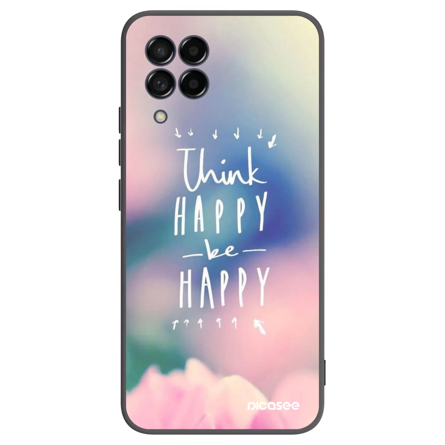 Picasee silikonski črni ovitek za Samsung Galaxy M53 5G - Think happy be happy