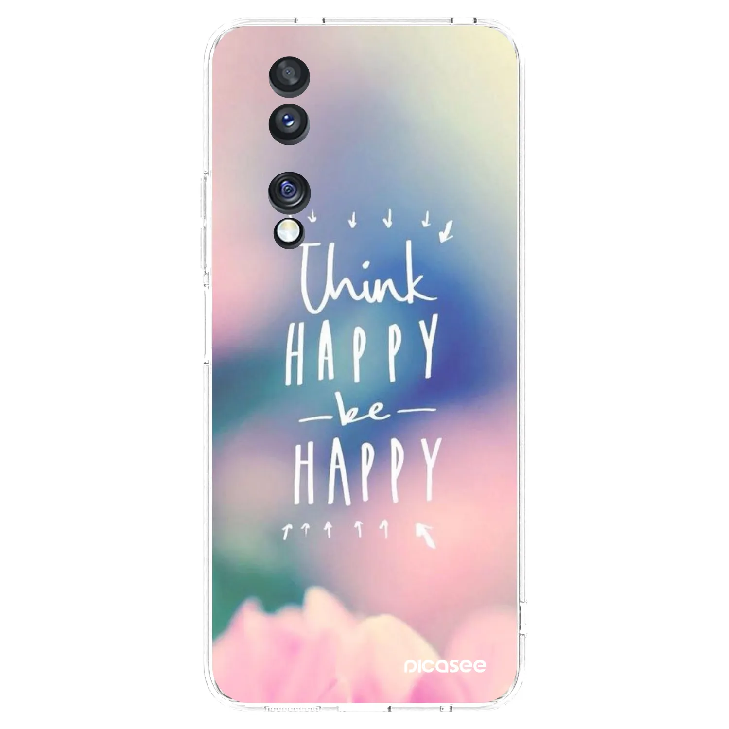 Picasee silikonski prozorni ovitek za Honor 70 - Think happy be happy