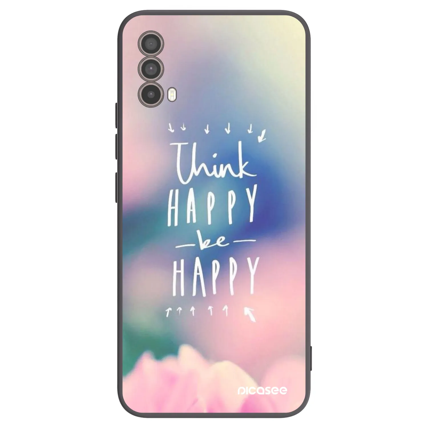 Picasee silikonski črni ovitek za Motorola Moto E40 - Think happy be happy