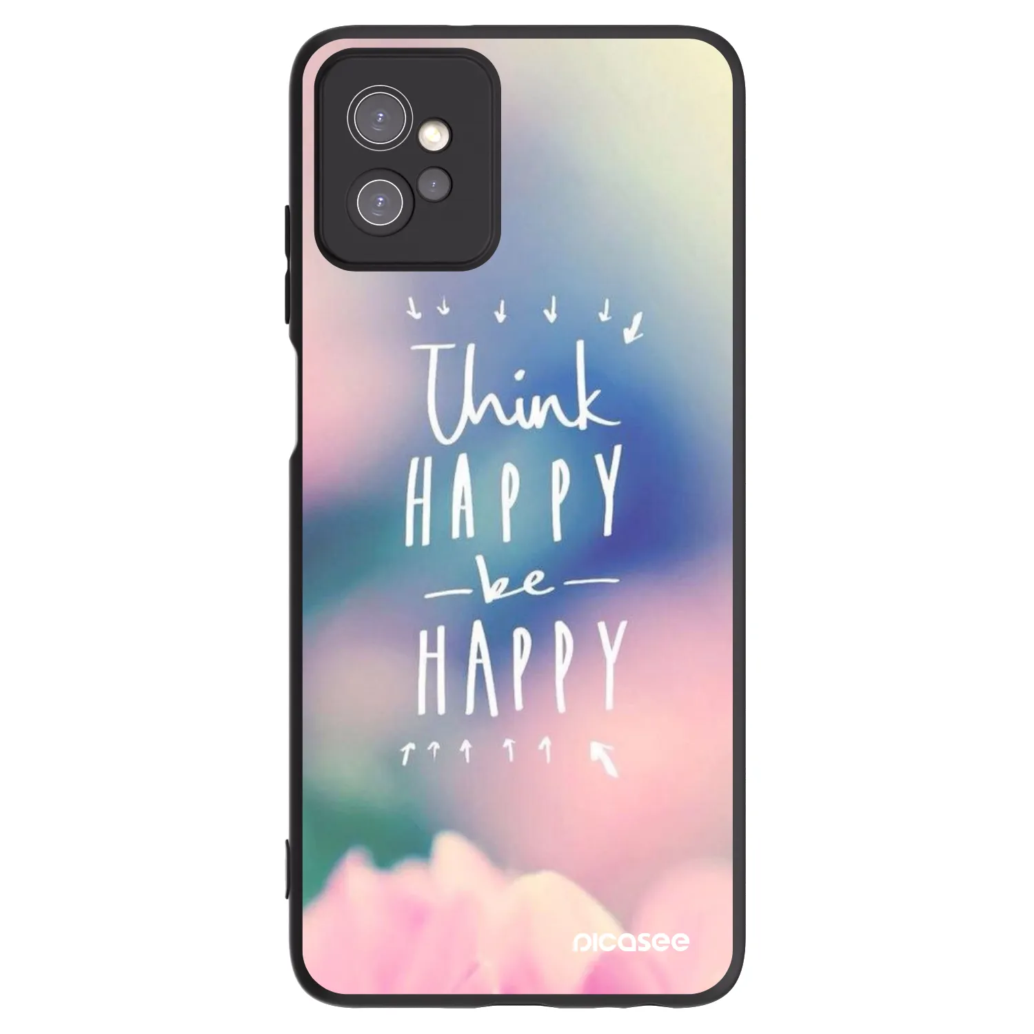 Picasee silikonski črni ovitek za Motorola Moto G32 - Think happy be happy