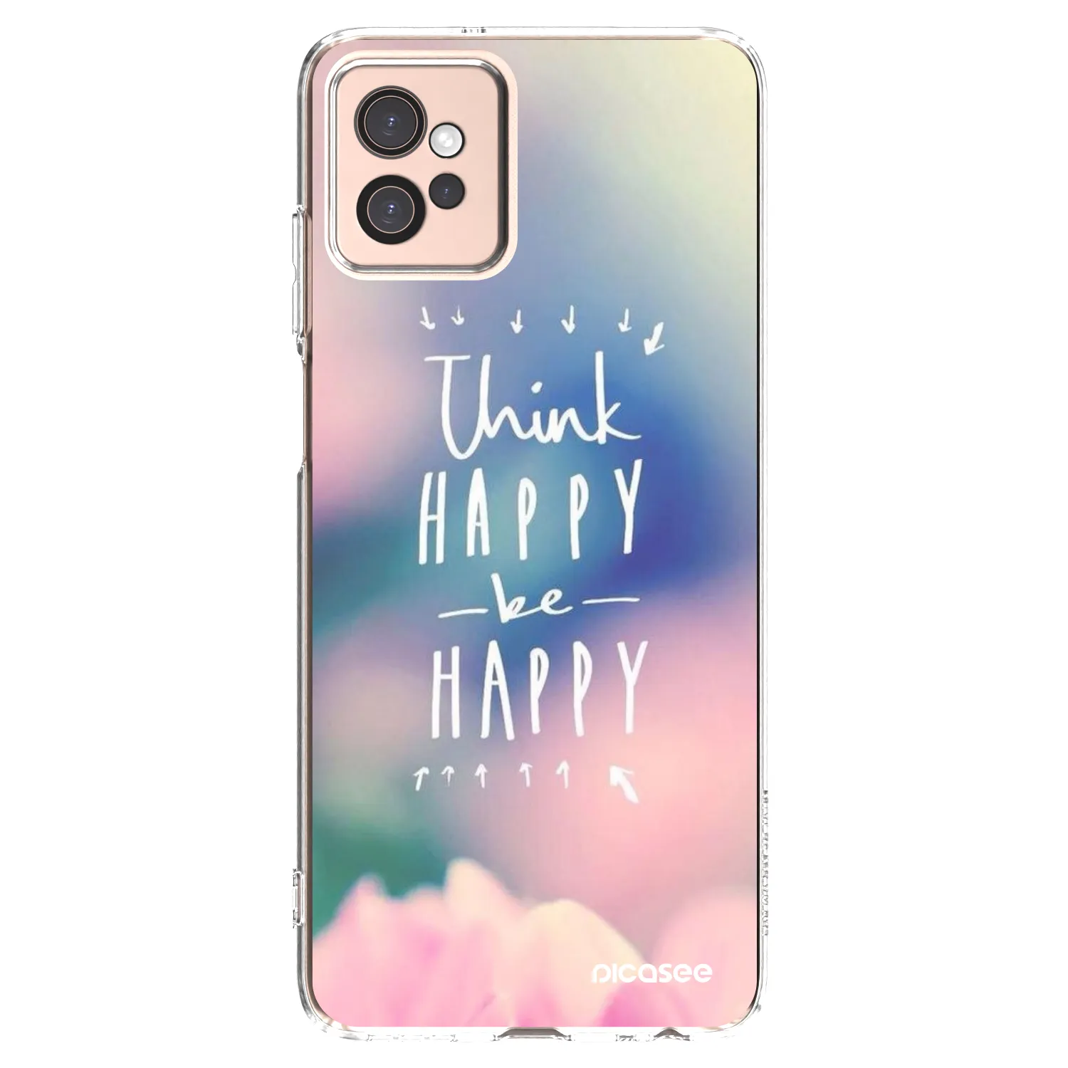 Picasee silikonski prozorni ovitek za Motorola Moto G32 - Think happy be happy