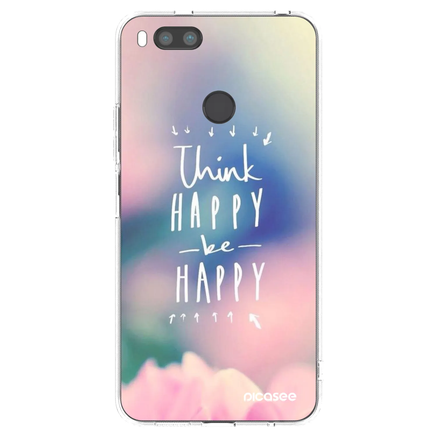 Picasee silikonski prozorni ovitek za Xiaomi Redmi A1 - Think happy be happy
