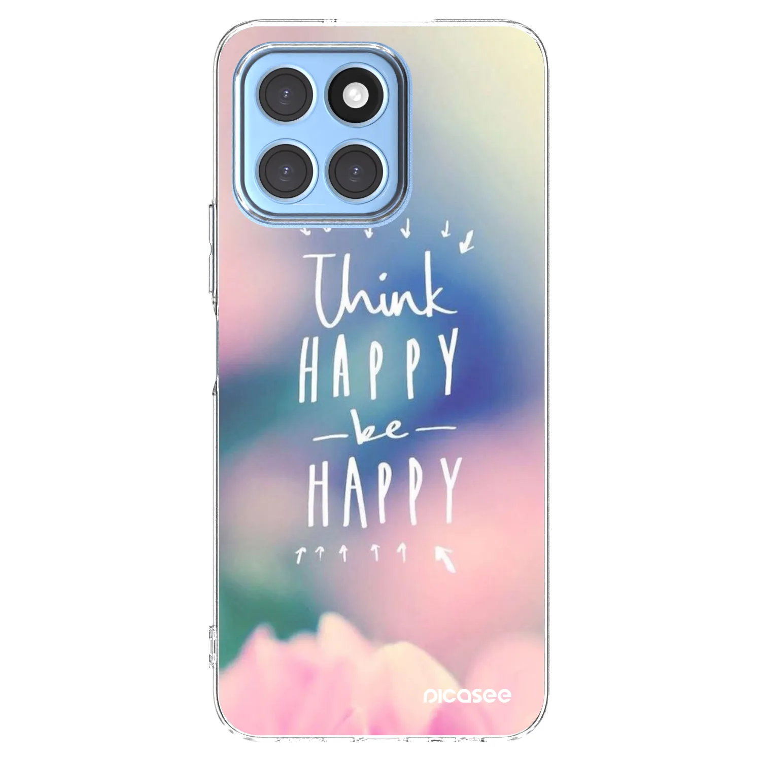 Picasee silikonski prozorni ovitek za Honor X8 5G - Think happy be happy