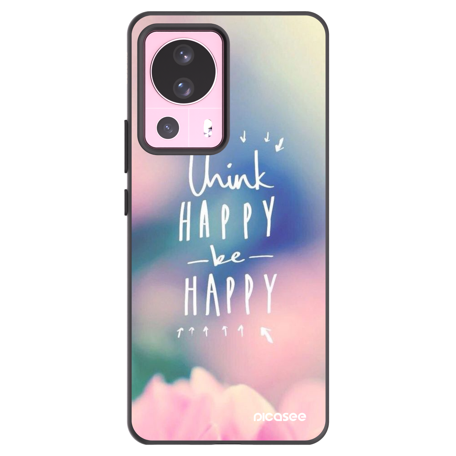 Picasee silikonski črni ovitek za Xiaomi 13 Lite - Think happy be happy
