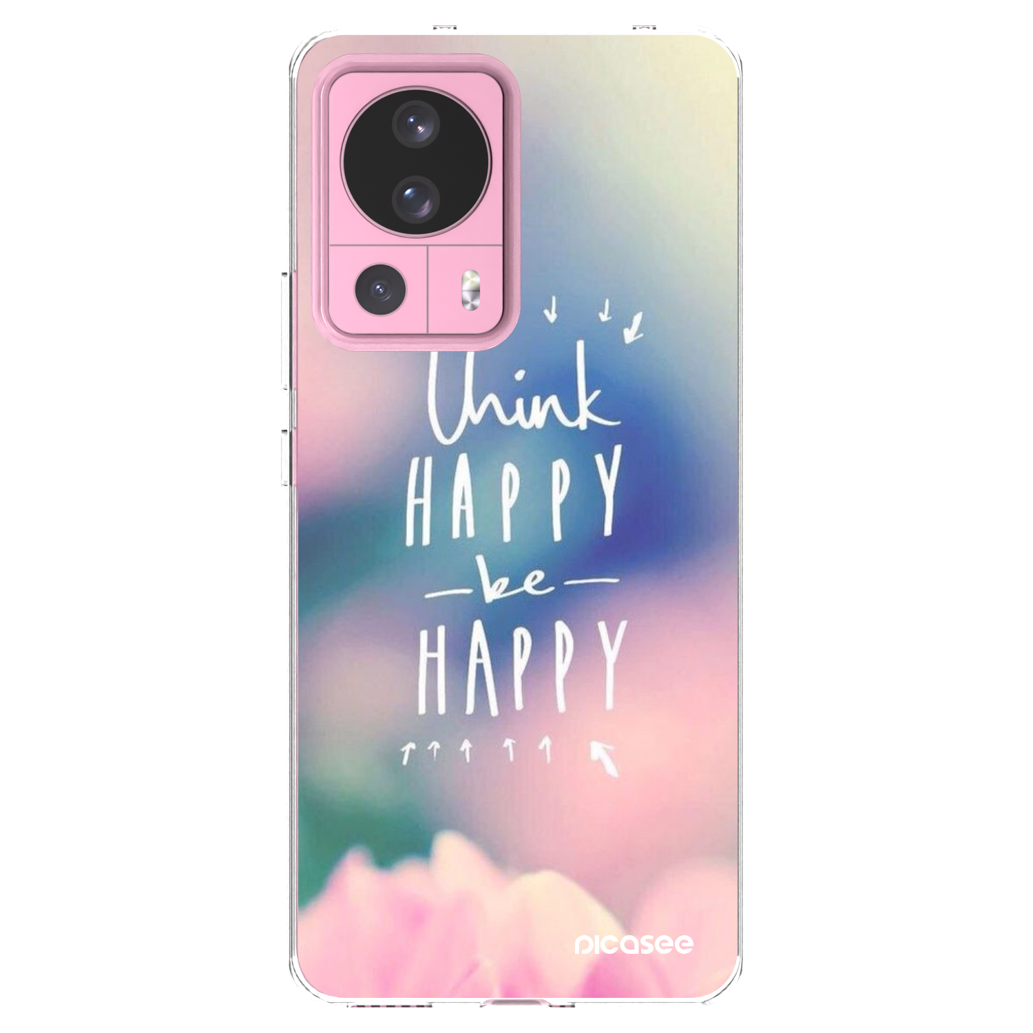 Picasee silikonski prozorni ovitek za Xiaomi 13 Lite - Think happy be happy