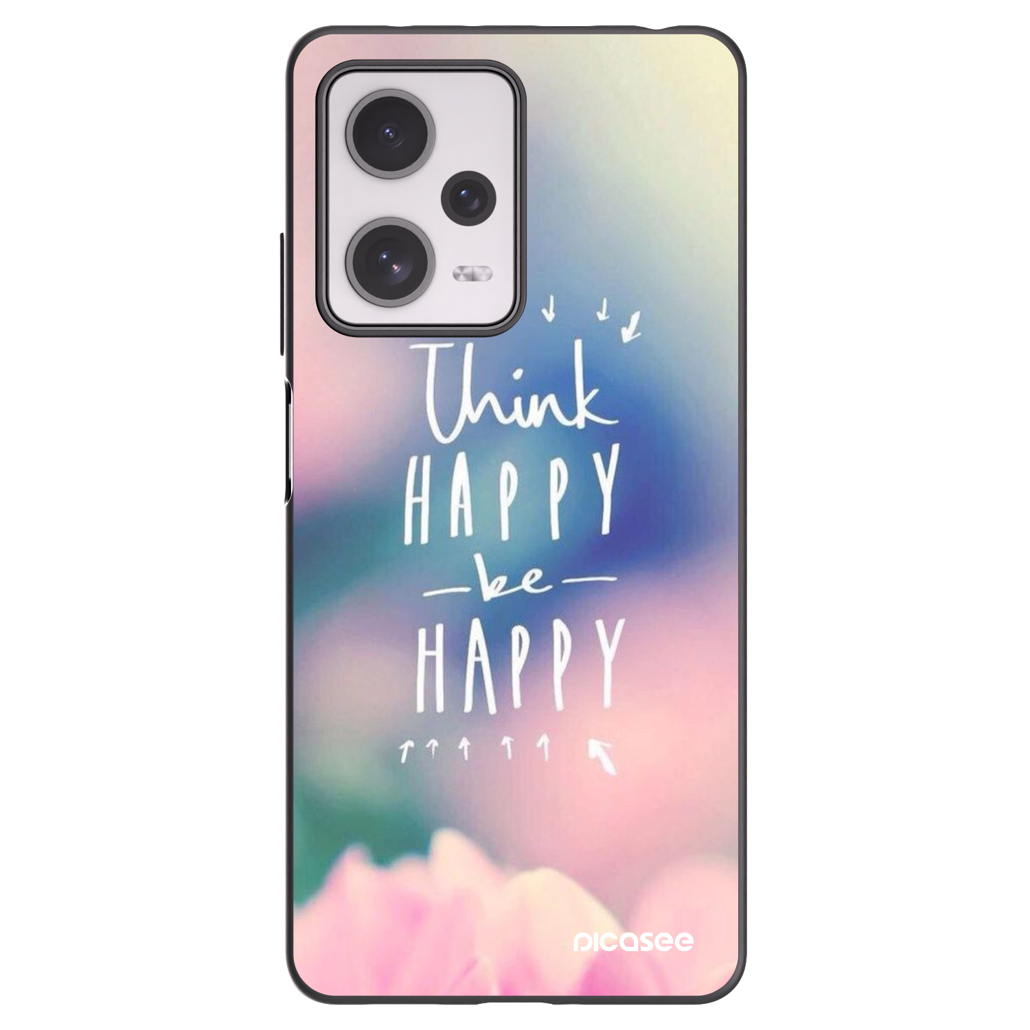 Picasee silikonski črni ovitek za Xiaomi Redmi Note 12 Pro+ 5G - Think happy be happy