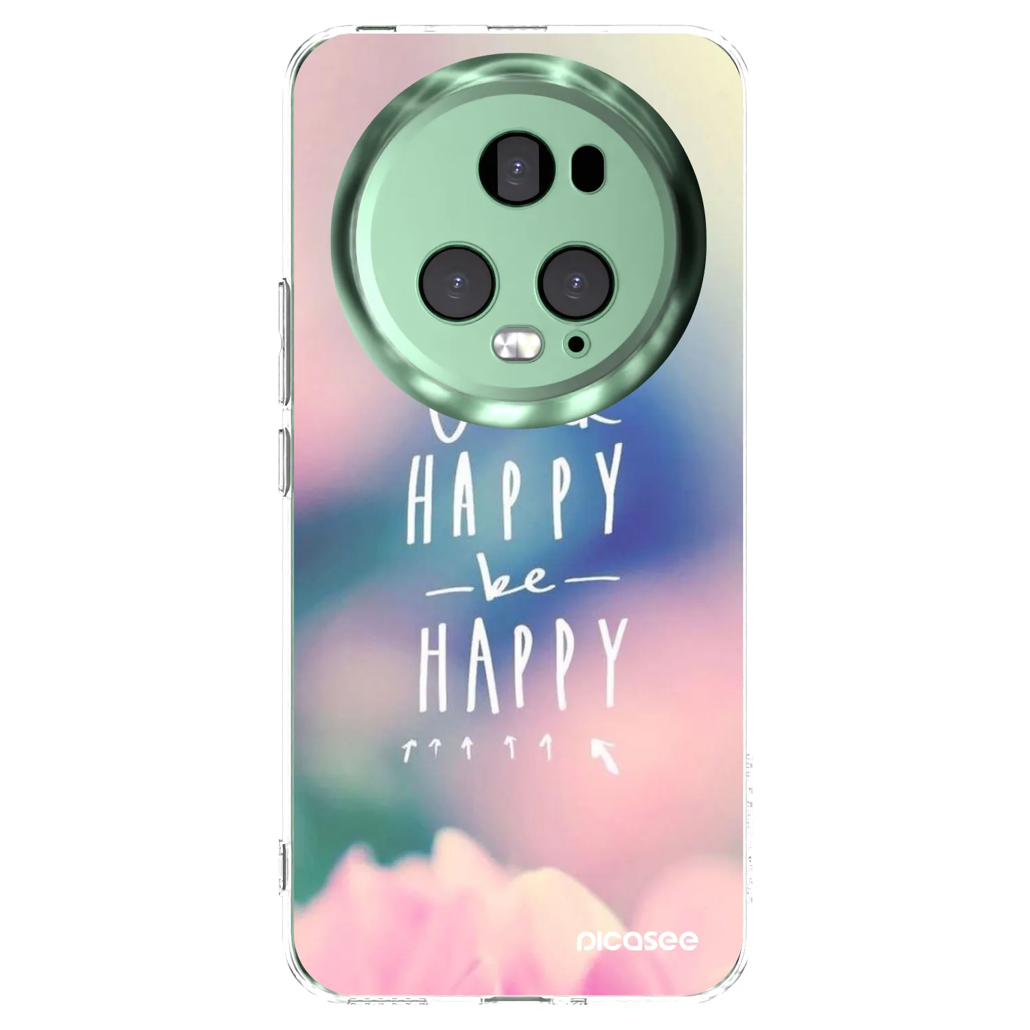 Picasee silikonski prozorni ovitek za Honor Magic5 Pro - Think happy be happy