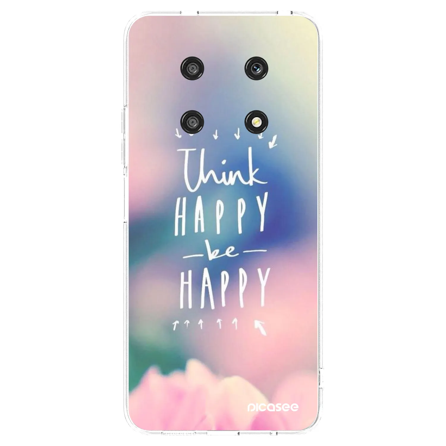 Picasee silikonski prozorni ovitek za Honor Magic4 Lite 5G - Think happy be happy